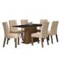 COMEDOR 6 SILLAS RUSTIC/NEGRO/IMPERIAL