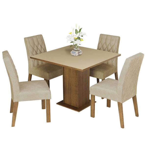 COMEDOR 4 SILLAS RUSTIC/CREMA/IMPERIAL