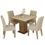 COMEDOR 4 SILLAS RUSTIC/CREMA/IMPERIAL