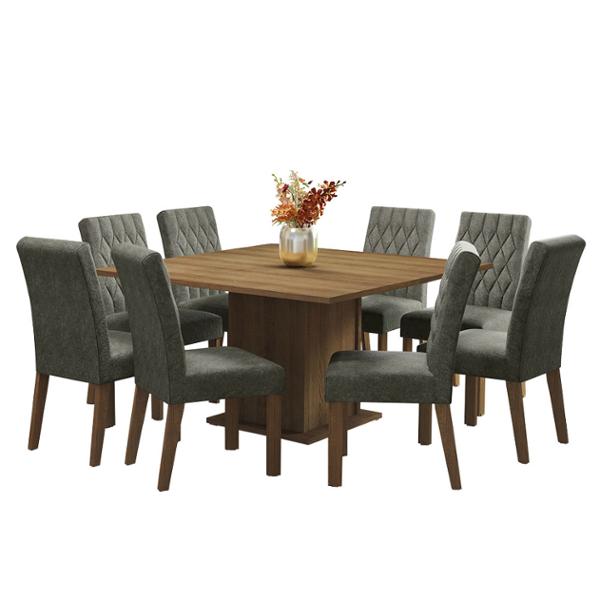 COMEDOR 8 SILLAS RUSTIC/SILVER
