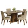 COMEDOR 4 SILLAS RUSTIC/CREMA/IMPERIAL
