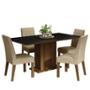 CONJUNTO COMEDOR MADESA 4 SILLAS NEGRO