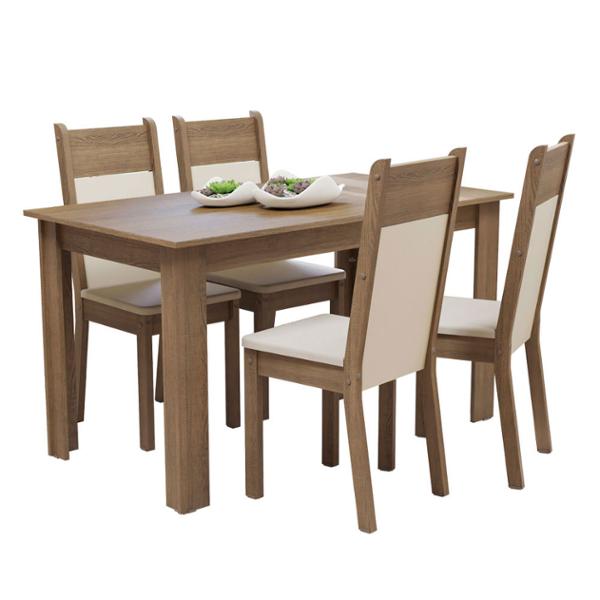 MESA 4 SILLAS RUSTIC/BEIGE MADESA