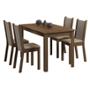 COMEDOR MADESA BEA, 4 SILLAS RUST./CREMA