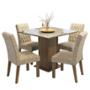 COMEDOR ANAJU MADESA 4 SILLAS IMPERIAL