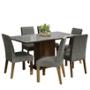 MESA 6 SILLAS NEGRO ALEXIS MADESA