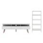 RACK 65 PULGADAS LONDRES + ESTANTE BLANCO MADESA