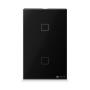 INTERRUPTOR DE PARED NEGRO WIFI 2 APAGADORES