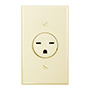 RECEPTÁCULO SENCILLO CHINO 11.3 X 7 X 2.3 CM CON PLACA MARFIL LEVITON