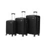 SET DE 3 MALETAS ABS 8 RUEDAS MONTEVIDEO 20,24 Y 28 NEGRO