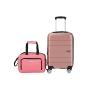 SET 2 MALETAS 20IN Y NECESER 15IN CHICAGO ORO ROSA