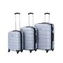 JUEGO DE 3 MALETAS ABS 4 RUEDAS SIDNEY 20,24 Y 28 PLATEADO