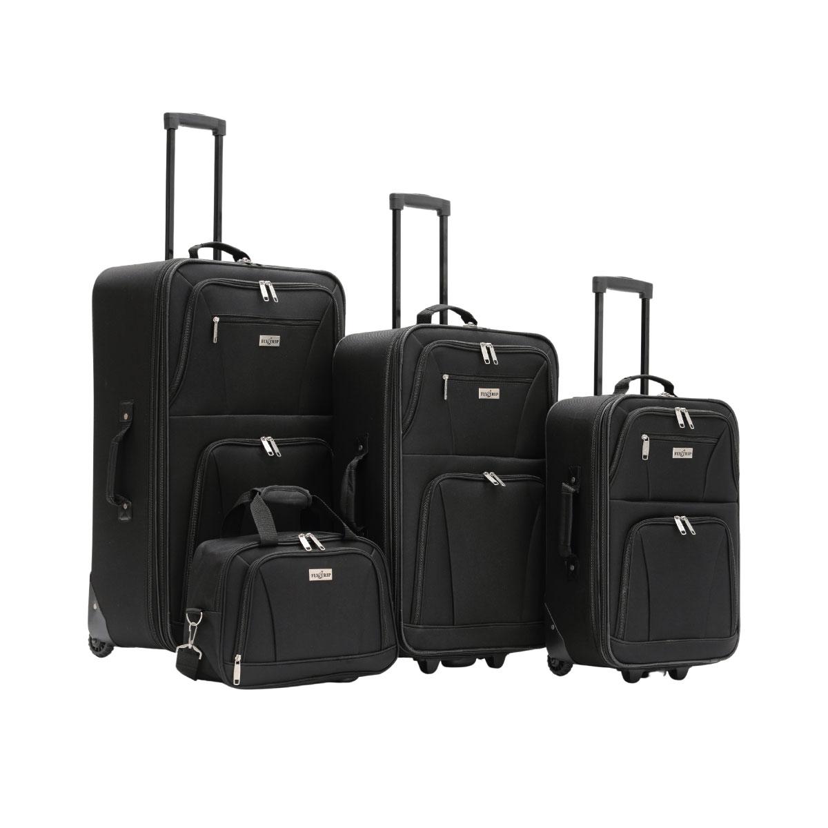 Set de 3 maletas y 1 neceser medellín color negro