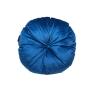 COJÍN DECORATIVO REDONDO ARTESANAL COLOR AZUL