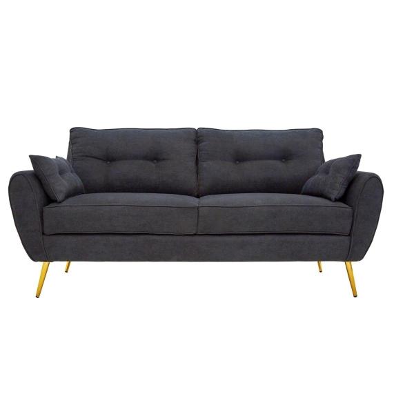 SOFÁ PARA TRES PERSONAS BOHO COLOR GRIS OSCURO | The Home Depot México ...