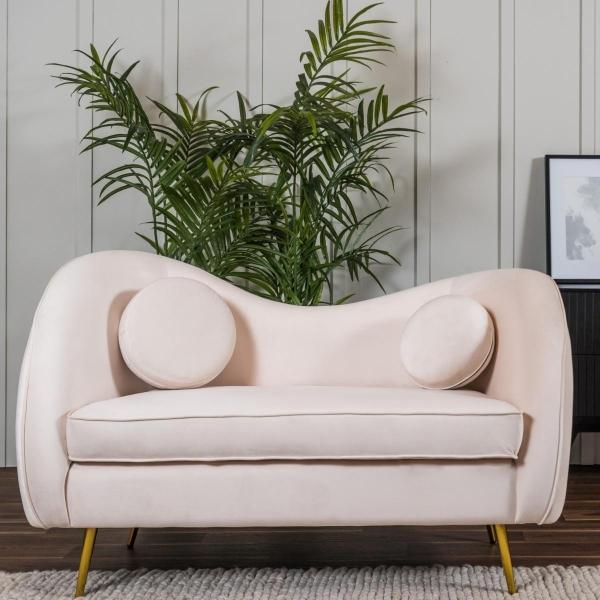 SOFÁ PARA DOS PERSONAS COLOR CREMA