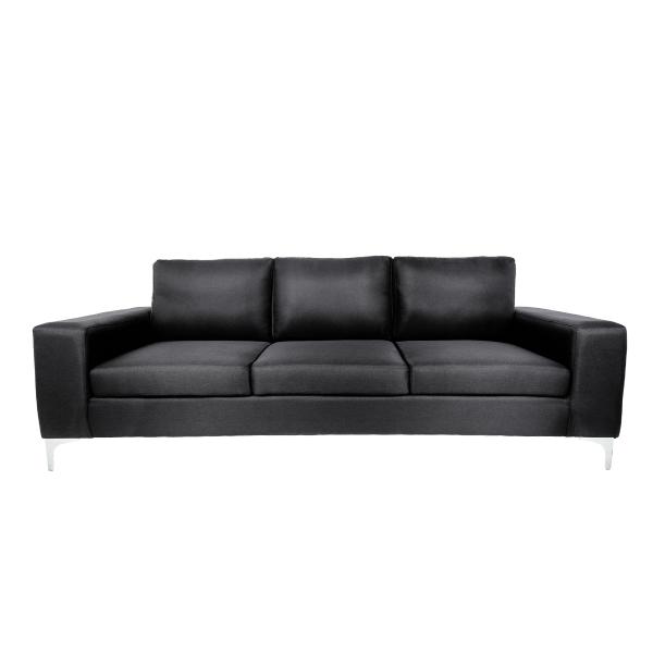 SOFÁ PARA TRES PERSONAS COLOR NEGRO