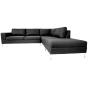 SOFÁ EN ESCUADRA LADO DERECHO COLOR NEGRO