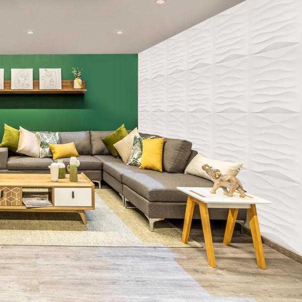 SOFÁ EN ESCUADRA LADO DERECHO COLOR GRIS CLARO