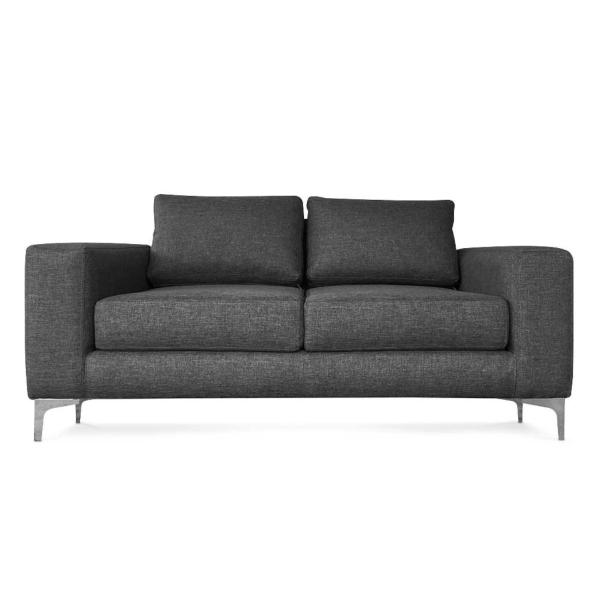 SOFÁ PARA DOS PERSONAS COLOR GRIS OSCURO