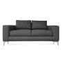 SOFÁ PARA DOS PERSONAS COLOR GRIS OSCURO