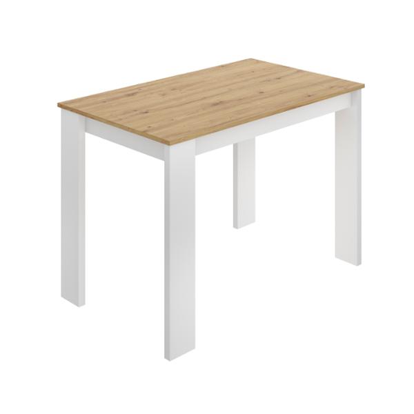 MESA AUXILIAR ASPEN - BLANCO Y COLOR MADERA