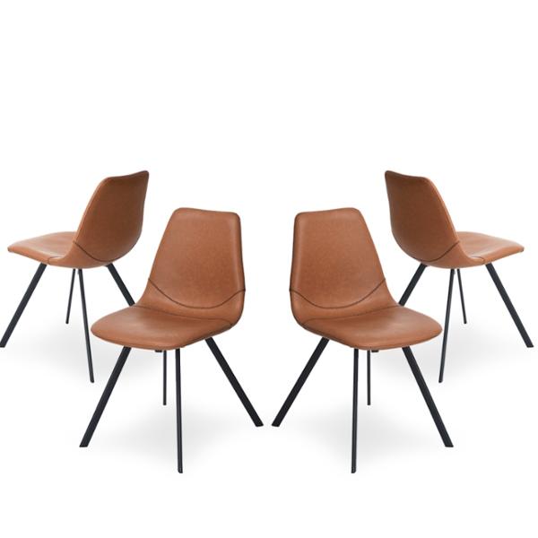 SET DE 4 SILLAS GABANI - CAFÉ