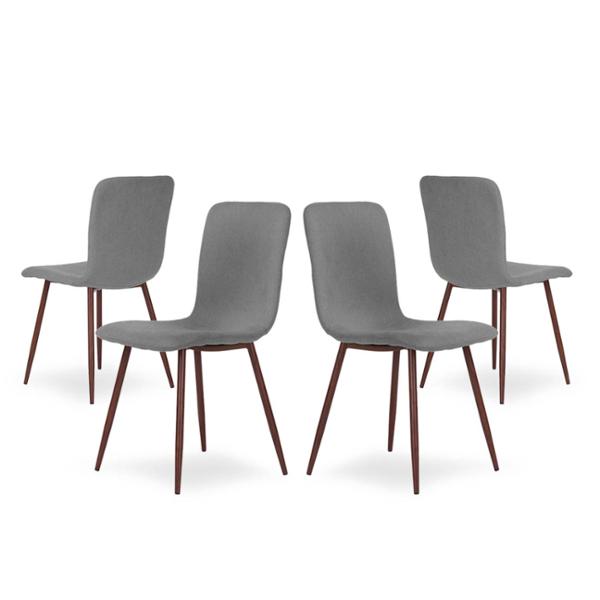 SET DE 4 SILLAS GABANI - CAFÉ