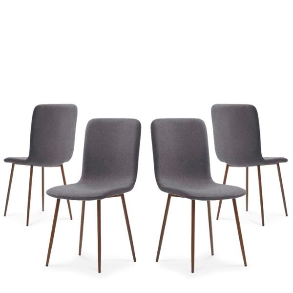 SET DE 4 SILLAS MANGO - GRIS