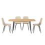 MESA STANIS + 4 SILLAS - MADERA, NEGRO, BEIGE