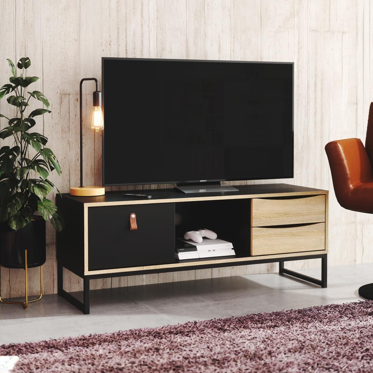 Mesa tv stubbe roble negro
