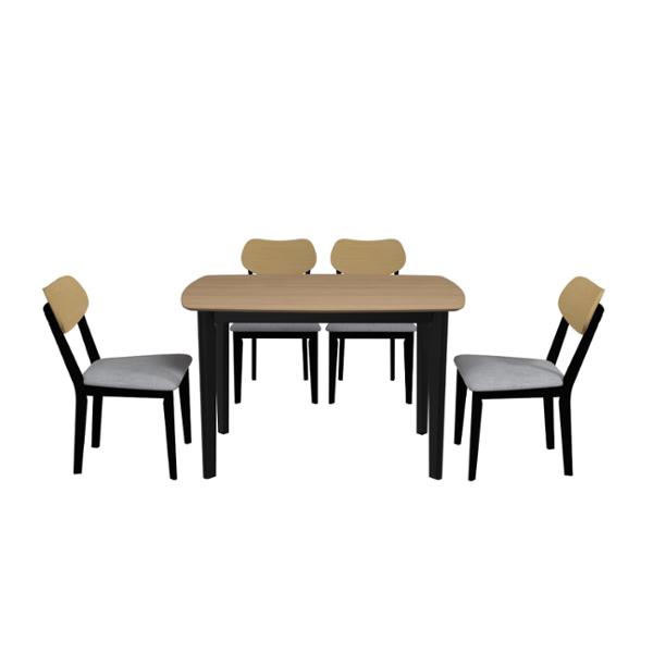 COMEDOR ROMA 4 SILLAS NG/NAT