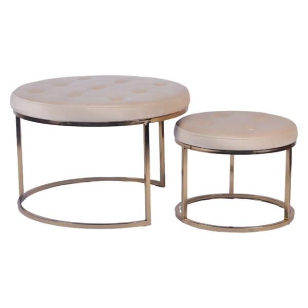 SET 2PZ TABURETE PIANO BEIGE