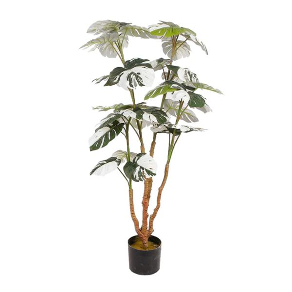 PLANTA ARTIFICIAL MONSTIE - VERDE Y NEGRO