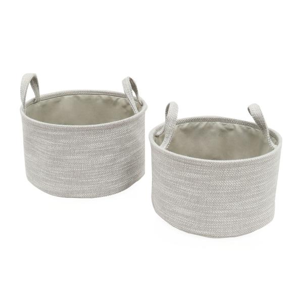 SET 2 GAVETAS CIRCULARES GRISES MED Y GDE