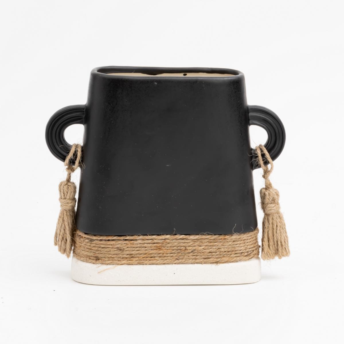 Base decorativa zane - blanco, negro y café