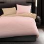 SET DE EDREDÓN CON FUNDA DECORATIVA FOLCO INDIVIDUAL 2 PIEZAS A DOBLE VISTA ROSA LATTE.