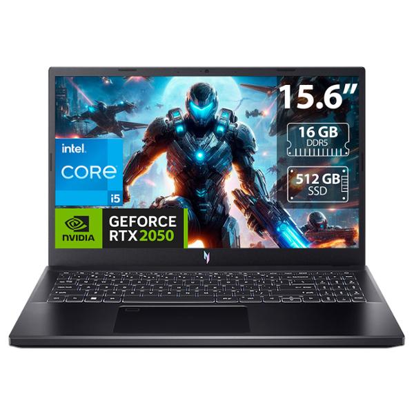 LAPTOP ACER NITRO V CORE I5 MEMORIA DE 16GB SSD DE 512GB GEFORCE RTX 2050 W11 HOME TECLADO EN INGLÉS