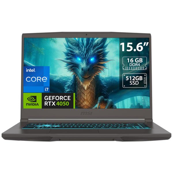 LAPTOP GAMER MSI THIN 15 CORE I7 12650H MEMORIA DE 16GB SSD DE 512GB GEFORCE RTX 4050 W11 HOME