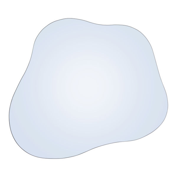 ESPEJO PARA BAÑO DE PARED IRREGULAR SIN MARCO MATE 80 X 75 CM DISEÑO MODERNO