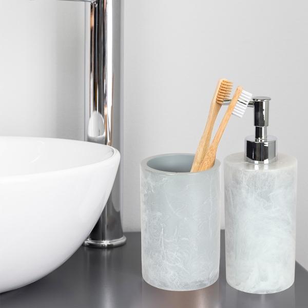 SET DE BAÑO CLÁSICO CONTEMPORÁNEO ACABADO PERLA