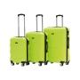 JUEGO DE 3 MALETAS MODELO U DUBAI 20 24 Y 28 VERDE LIMÓN