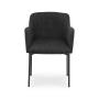 SILLÓN TELA GRIS OXFORD NEGRO CUARENTA Y CINCO