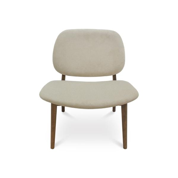 SILLÓN TELA BEIGE NOGAL CUARENTA Y NUEVE