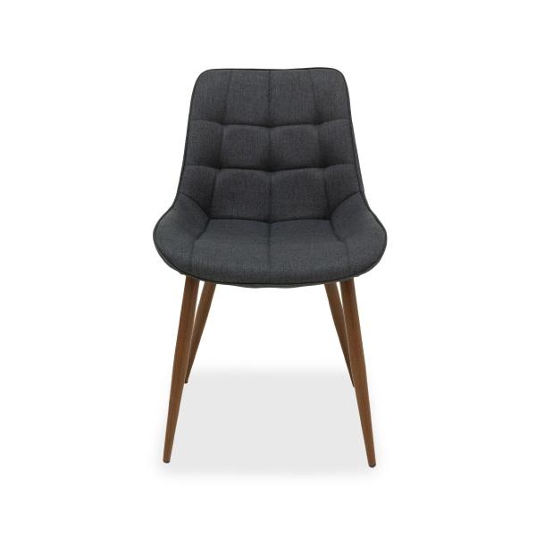 SILLA TELA GRIS OXFORD NOGAL NAI