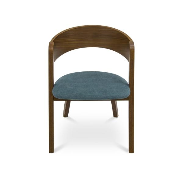 SILLA TELA TURQUESA NOGAL EBI