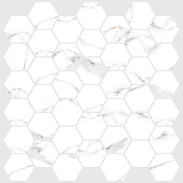 MALLA PORCELÁNICA CARRARA MOSA 30 X 30 1 PIEZA