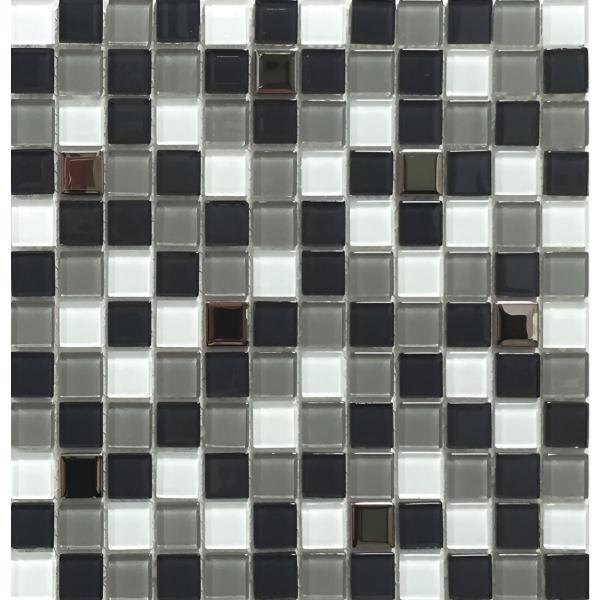 MALLA VIDRIADA BLACK WHITE 30 X 30 1 PIEZA