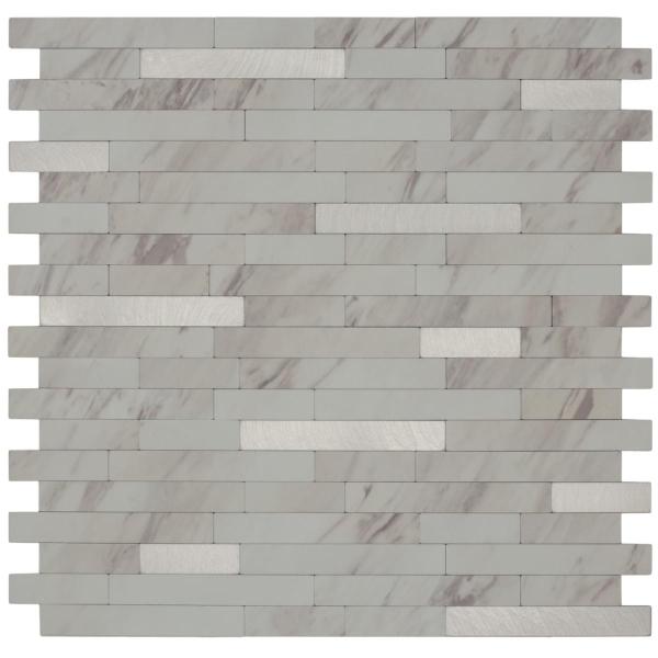 MALLA AUTOADHERIBLE STATUARIO PLATA 30 X 30 CM 1 PIEZA