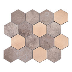 MALLA DE MOSAICO DUNE STONE & GOLD 25.5 X 29.2 CM
